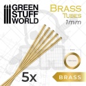 Green Stuff Brass Tubes 1mm pręt 5 szt.
