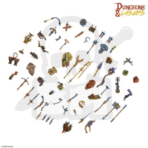Dungeons & Lasers - Adventurer's Gear Set - wyposażenie śmiałka
