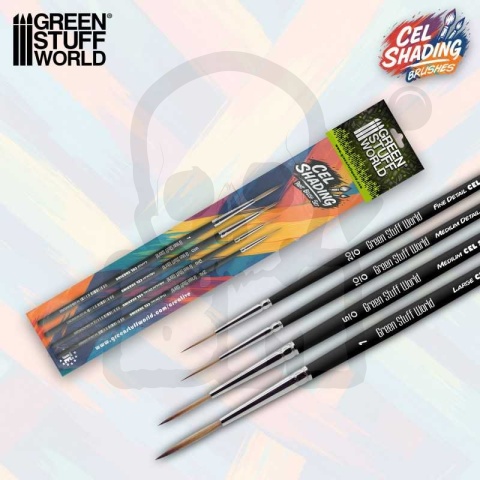 Synthetic Cel Shading Brushes Pack x4 - syntetyczne pędzelki do cieniowania