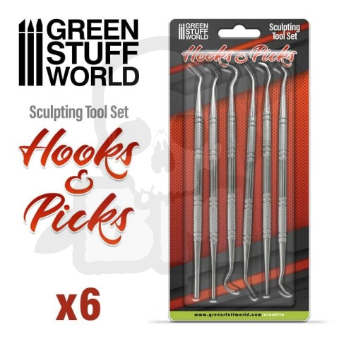 Hook and Pick Tool Set - Narzędzia rzeźbiarskie 6 szt.