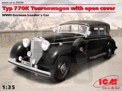 Mercedes Typ 770K Tourenwagen with open cover, WWII German Leader's Car 1:35