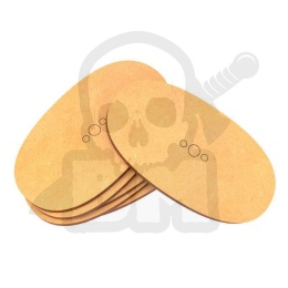 MDF Bases - Oval 75x42 mm 6 szt. podstawki pod figurki