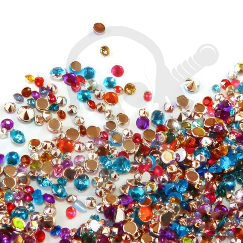 Micro Acrylic Gems - 1mm to 2.5mm klejnoty 1000 szt.