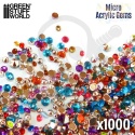 Micro Acrylic Gems - 1mm to 2.5mm klejnoty 1000 szt.