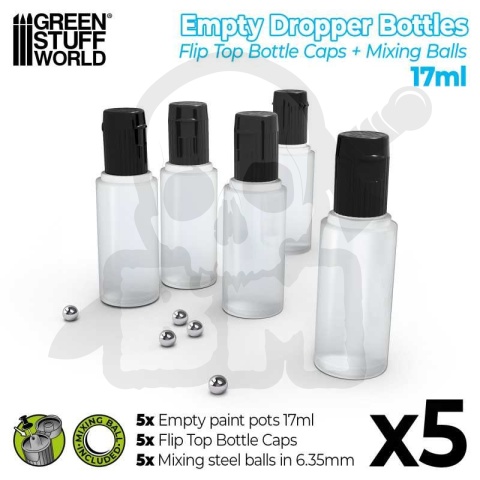 Pojemniki do mieszania farb 5szt. buteleczki