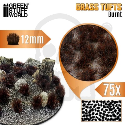 Static Grass Tufts 12mm - Burnt Brown - trawka elektrostatyczna