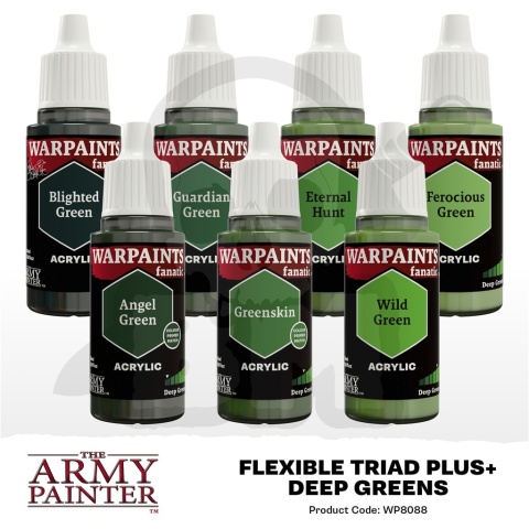 The Army Painter: Flexible Triad PLUS+ - Deep Greens - zestaw 7 farbek 18ml