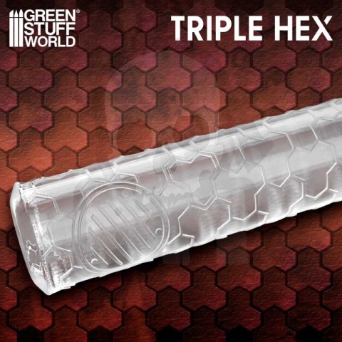 TripleHex Rolling Pin wałek do odciskania miniaturowych tekstur heksy