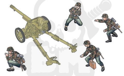1:35 Pak 97/38 At Gun with crew - model niemieckiej armaty ppanc z załogą