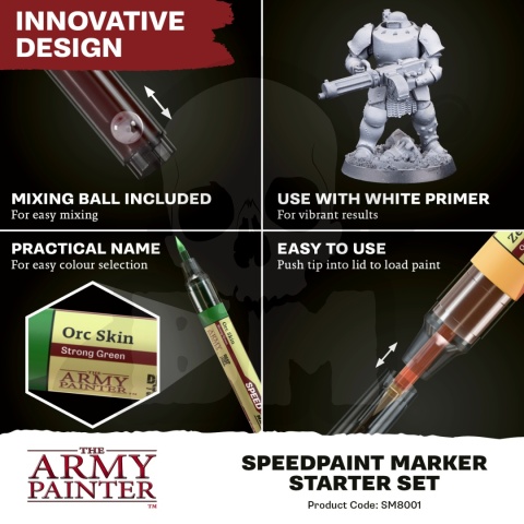 Army Painter Speedpaint 2.0 Marker Starter Set - zestaw 10 farb