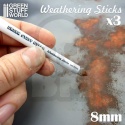 Green Stuff Pędzle do wheatheringu 3 szt. 8mm