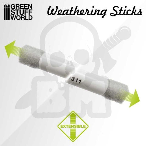 Green Stuff Pędzle do wheatheringu 3 szt. 8mm