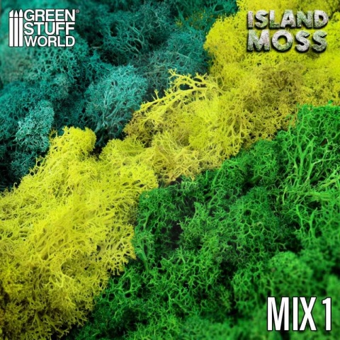 Scenery Moss - Islandmoss - Green Mix porosty do makiet zielone 50 gr.