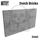 Small Dutch Bricks Rolling Pin wałek do odciskania tekstur małe cegiełki