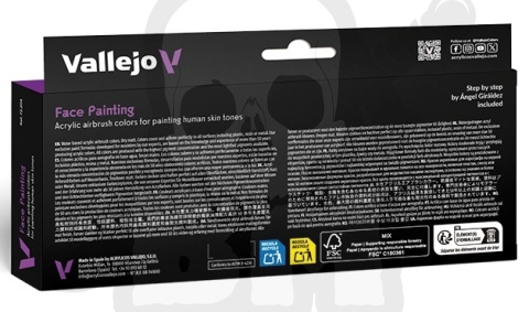 Vallejo 72204 Zestaw Game Air 8 farb - Face Painting by Angel Giraldez