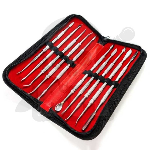 10x Professional Sculpting Tools with case - Narzędzia rzeźbiarskie 10 szt.