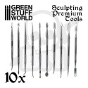 10x Professional Sculpting Tools with case - Narzędzia rzeźbiarskie 10 szt.