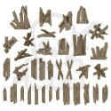 3D printed set Broken Wood Planks 1:48-1:35 - połamane deski 35 szt.