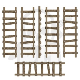 3D printed set Large Wooden Ladders 1:48-1:35 - drabiny 6 szt.