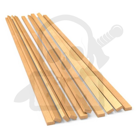 Basswood flat profile - 2x4x250mm - Profile płaskie z drewna lipowego 10 szt.