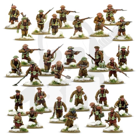 British & Canadian Army infantry WINTER - żołnierze 6 szt.