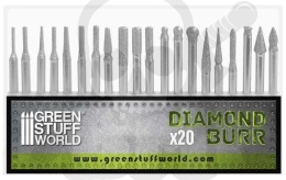 Diamentowy zestaw szlifierski z 20 końcówkami