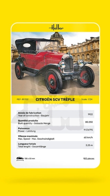 Heller 80702 Citroen 5 CV Trefle 1:24