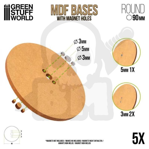 MDF Bases - Round 90 mm podstawki okrągłe pod figurki 2 szt.