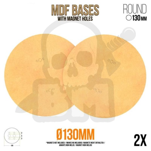 MDF Bases - Round 130 mm podstawki pod figurki 2 szt.