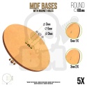MDF Bases - Round 80 mm podstawki pod figurki 5 szt.