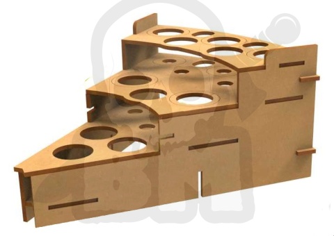 MDF Paint Organizer Wedge - organizer na farby