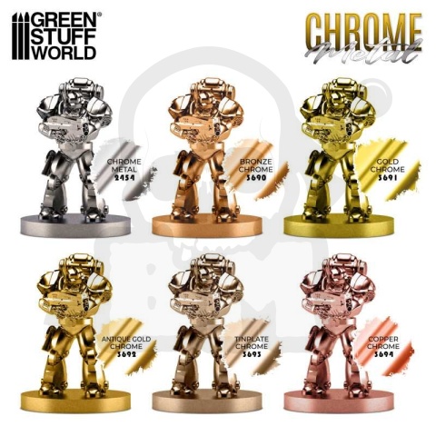 Paint Set Chrome - metaliczne farbki efekt lustra