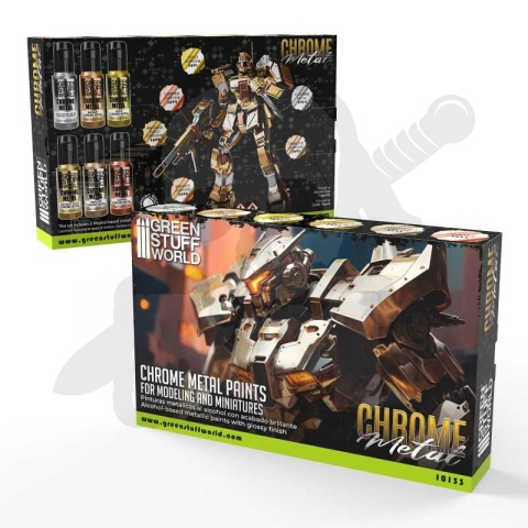 Paint Set Chrome - metaliczne farbki efekt lustra