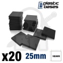 Plastic Bases 25x25 mm podstawki pod figurki 20 szt.