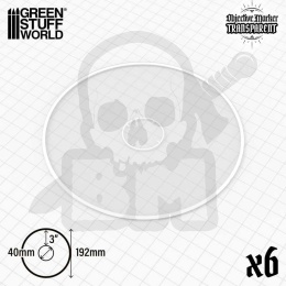 Basic Clear Objective Marker Wh40k compatible - znacznik celu 6szt