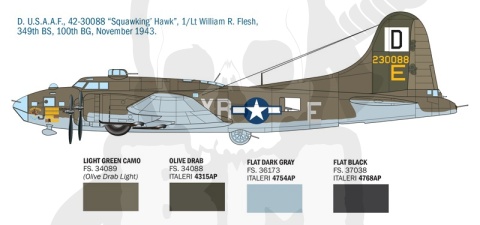 1:72 Model bombowca B-17F Flying Fortress