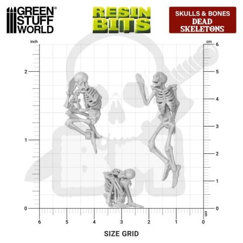 3D printed set - Dead Skeletons 1:48 - szkielety 8 szt.