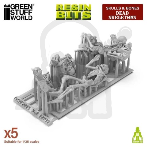 3D printed set - Human Skeletons 1:35 - szkielety 5 szt.