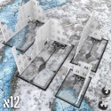 Skull Glasspack Footprints Wh40k compatible Przezroczyste podstawki 12 szt.