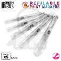 GSW Refillable markers - Size 2 - uniwersalne markery do farb 5 szt.