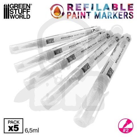 GSW Refillable markers - Size 2 - uniwersalne markery do farb 5 szt.