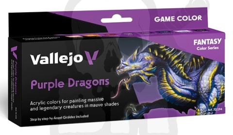 Vallejo 72194 Game Color Zestaw 8 farb - Fantasy Purple Dragons