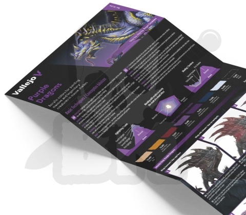 Vallejo 72194 Game Color Zestaw 8 farb - Fantasy Purple Dragons