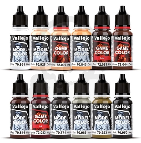 Vallejo 72201 Game Color - Essential Paint Set by Squidmar 12 farb