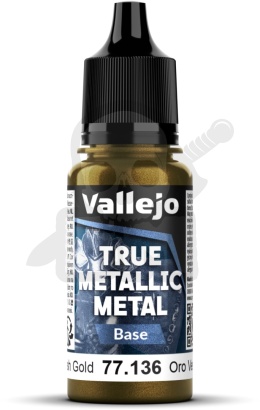 Vallejo 77136 True Metallic Metal 18ml Greenish Gold