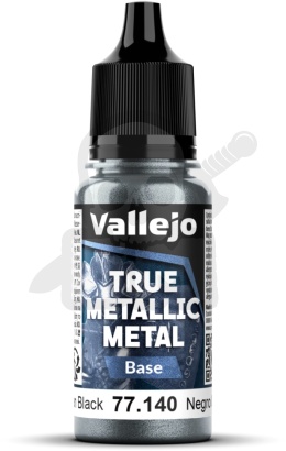 Vallejo 77140 True Metallic Metal 18ml Obsidian Black
