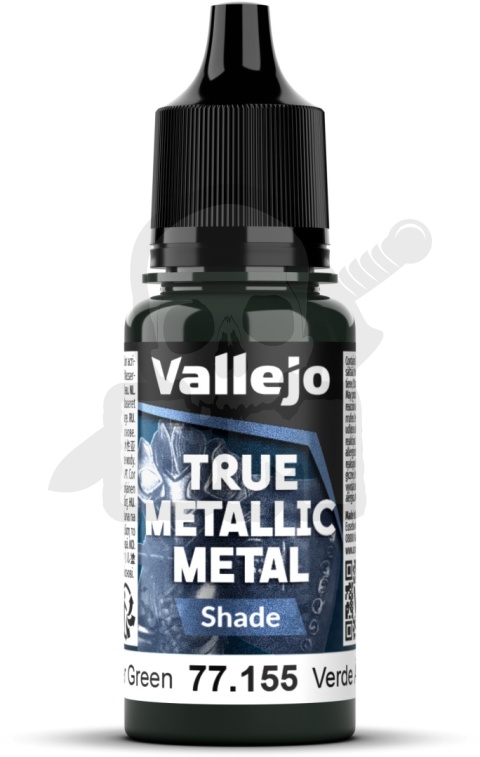 Vallejo 77155 True Metallic Metal 18ml Amber Green