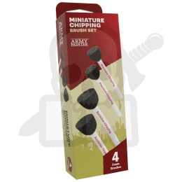 The Army Painter: Miniature Chipping Brush Set 4 pędzle