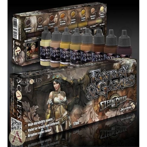 Scale 75: Steam and Punk Paint Set - zestaw 8 farb akrylowych