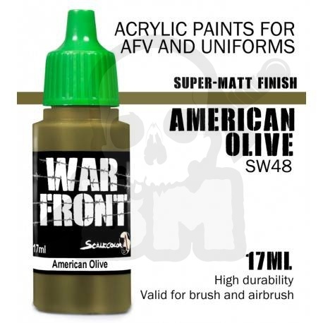 Scale 75: ScaleColor: WarFront - American Olive farba akrylowa 17 ml